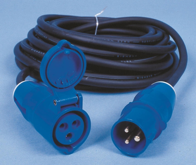 Elkabel med CEE-kontakter 25m