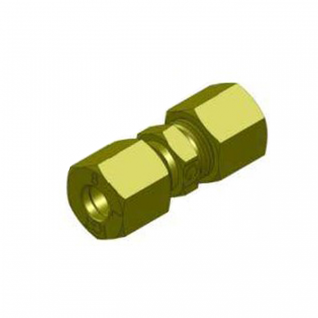 8mm skjøtekobling messing
