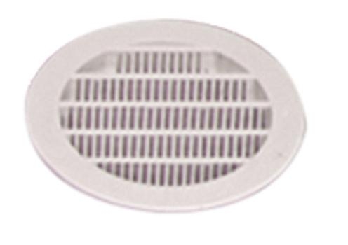 Ventilasjonsgitter 100mm rund hvit