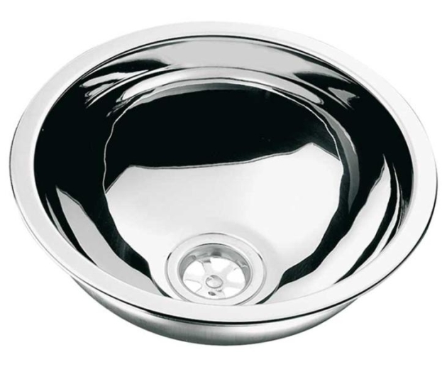 Kjøkkenvask Rund Rustfritt Stål 260mm