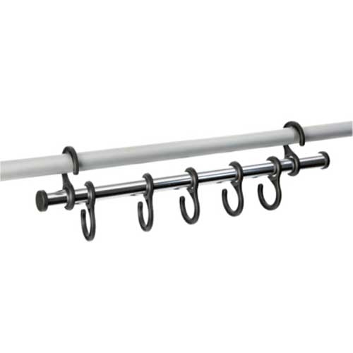 Teltkroklist Aluminium-Svart 7 kroker