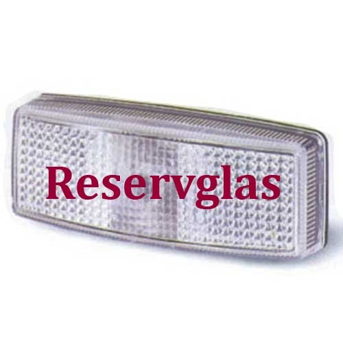 Reservglass hvit