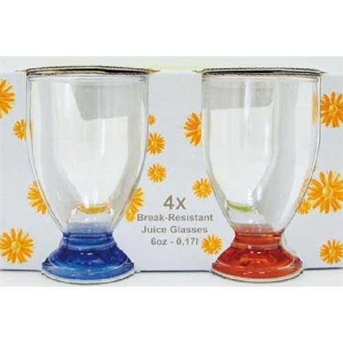 Juiceglass flerfarget 4-pakning