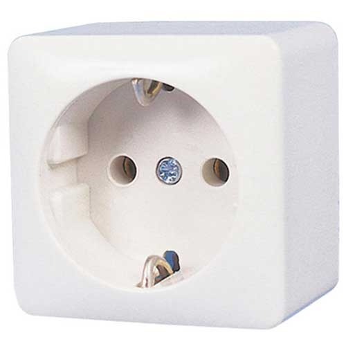 Utenpåliggende Uttak Hvit 230V