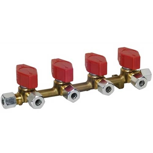 Blokkv ventil 4-veis 8/8 mm