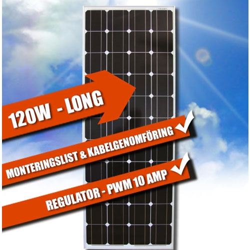 LTC Komplett Solcellepakke Long 120W PWM