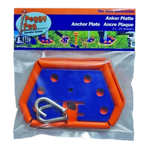 Peggy Peg Festeplate for Markisben med Krok