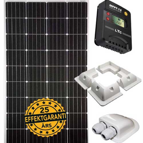 LTC Komplett Solcellepakke Wide 160W MPPT