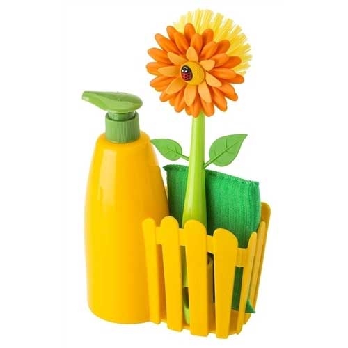 Disksett Flower Power 3-deler Oransje