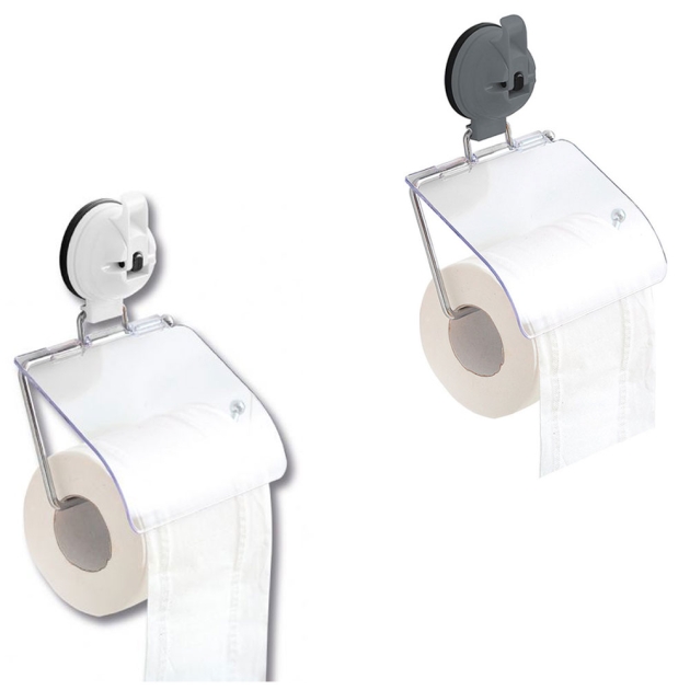 Toalettpapirholder med sugekoppfeste