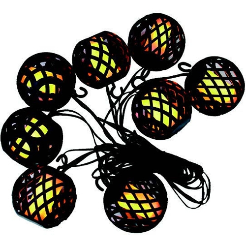 Flammende Lyskjede 8 stk LED Lykter