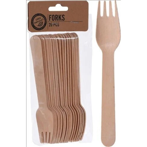 Eco Engangsbestikk Gaffel 20-Pack Tre