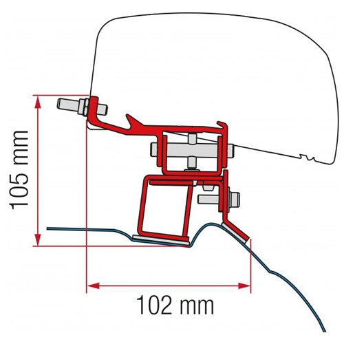 Fiamma Adapter F40 Mercedes V-Class 2014-