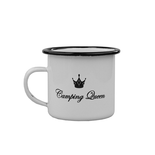 Emaljert Kopp Camping Dronning 230 ml
