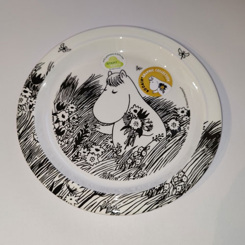 Mumin Grafisk Tallerken med Antiskli