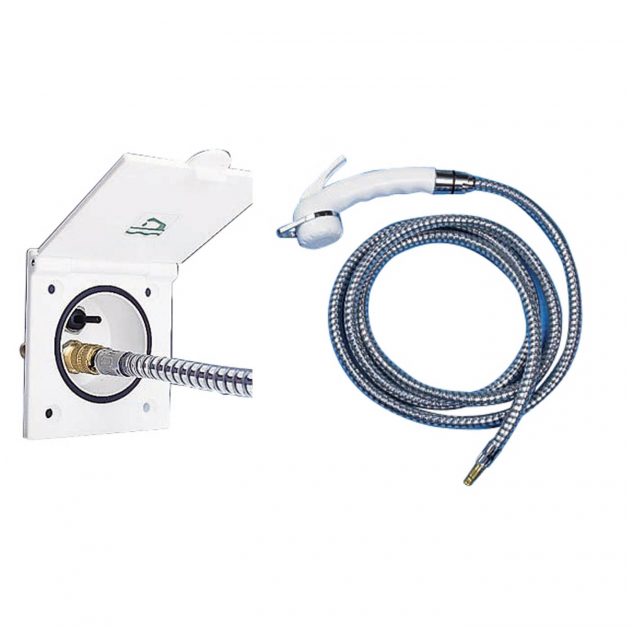 Dusjuttak 12V for utvendig innfelling