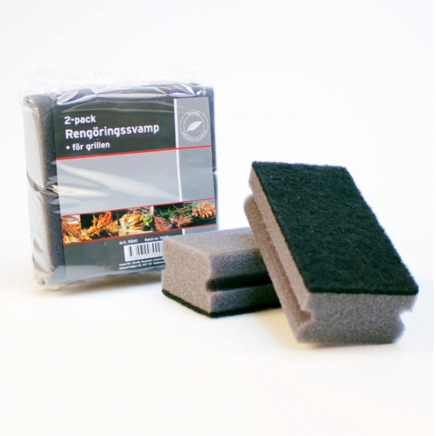 Skrubbsvamp for grillrist 2-pakning