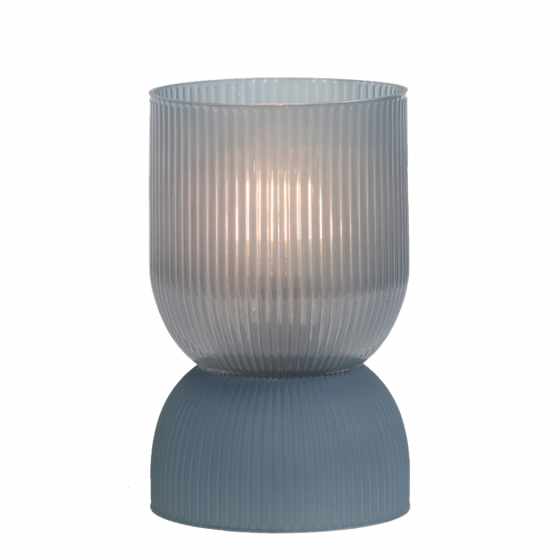 Lampe Phoebe Glass Blågrå 12x19,5cm