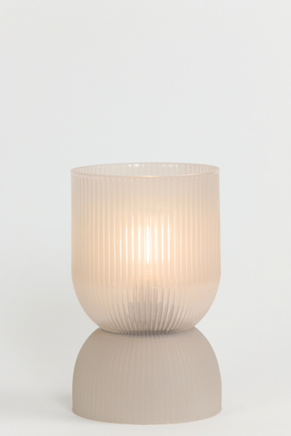 Lampe Phoebe Glass Lysgrå 12x19,5cm