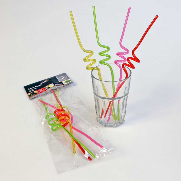 Sugrør Spiral 4-Pack