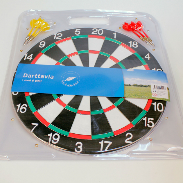 Darttavle 17 tommer med piler