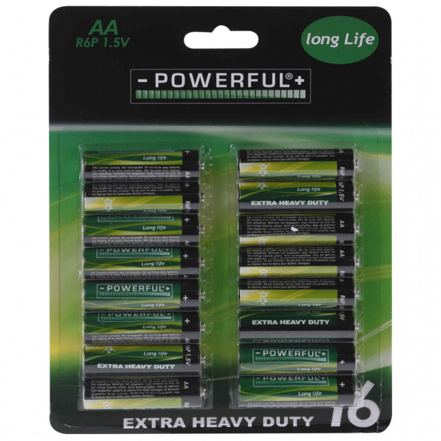 Batterier AA 16-pakning