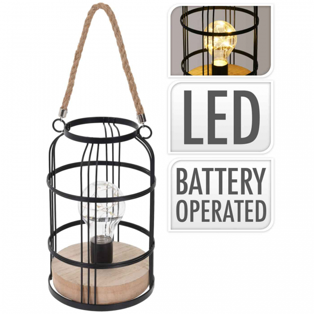Lanterna med Lampe Metall