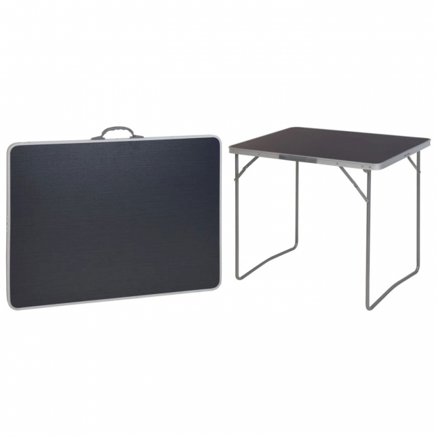 Campingbord Sammenleggbart Grå 80x60cm