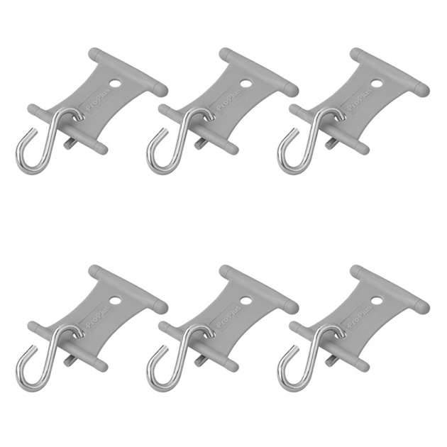 ProPlus Krok med S-krok for teltstenger 5/6mm og 7/8mm 6-pakning