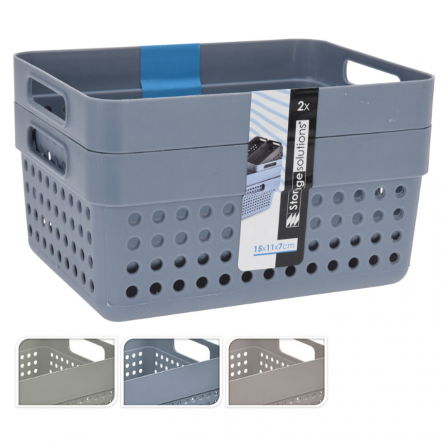Oppbevaringskurv 2-pakning 1,25l