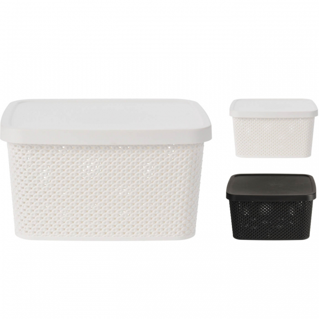 Oppbevaringsboks med lokk 27x22x15