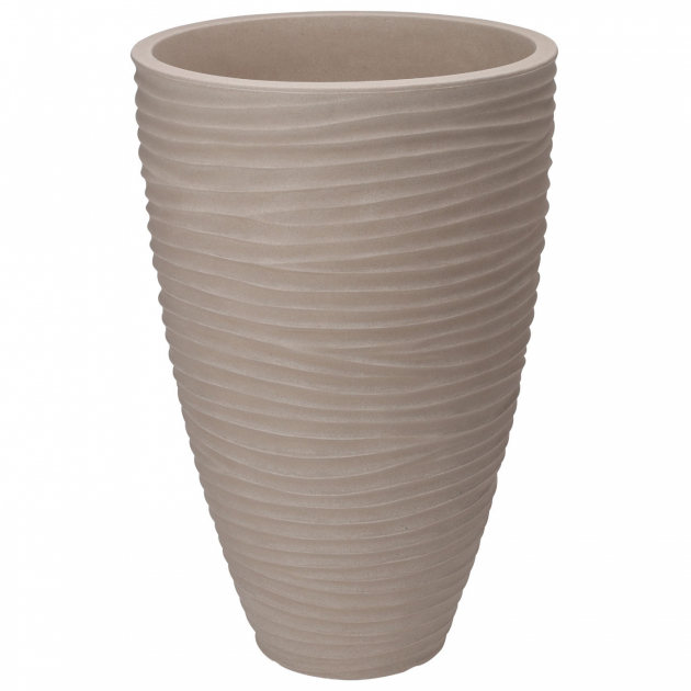 Blomsterkrukke Sand Rund Høyde 60cm Diameter 39cm