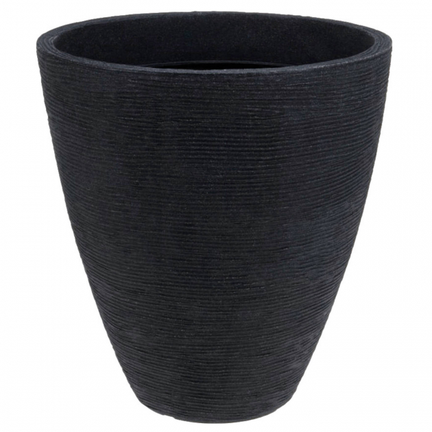Krukke Ribbet Høyde 42 cm Antrasitt Krukke Ribbet Høyde 42 cm Diameter 39 cm Antrasitt