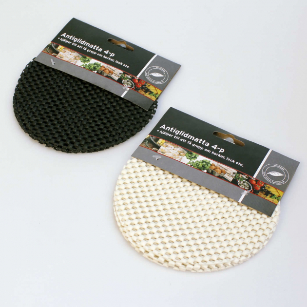Antisklimatte Rund 15cm 4-pakning