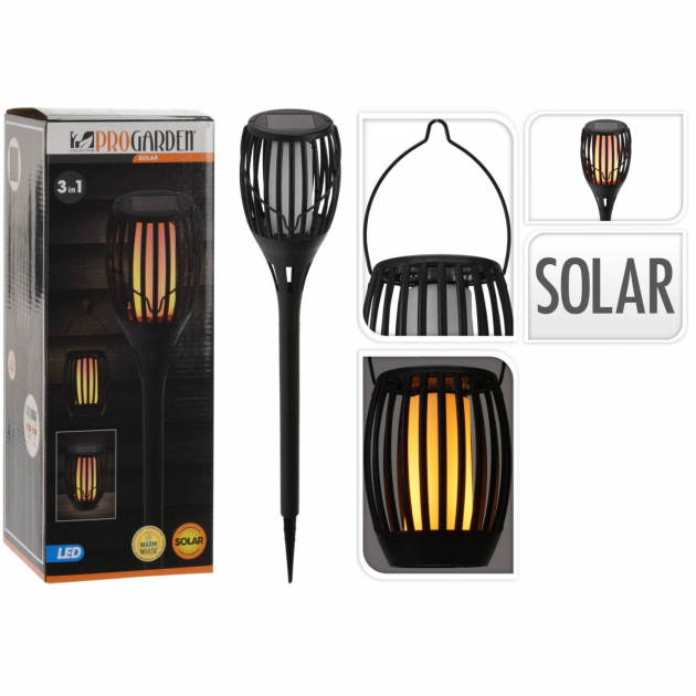 Solcellefakkel 78cm 3 i 1