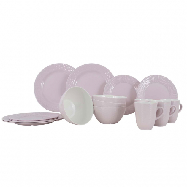 Gimex Melaminservise Pastell Rosa 16-deler