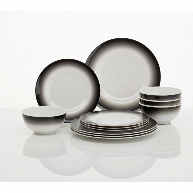 Melaminservise Royal Onyx 12-deler