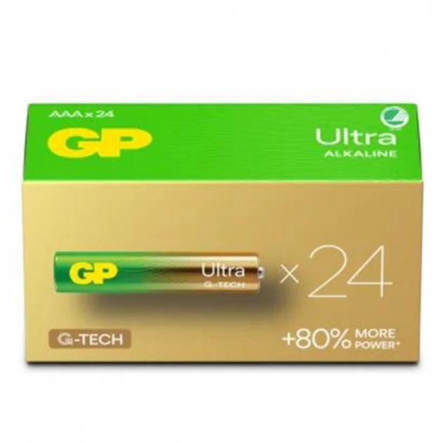 Batteri GP Ultra Alkaline AAA 24-pakning