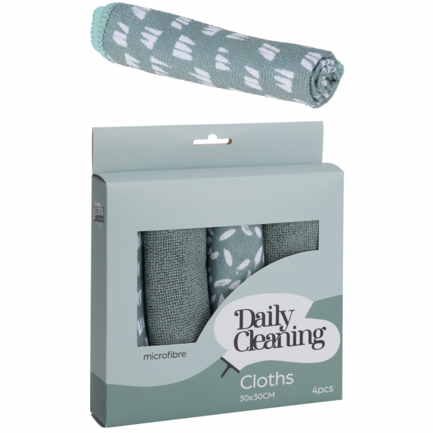 Mikrofiberklut sett 4-pakning