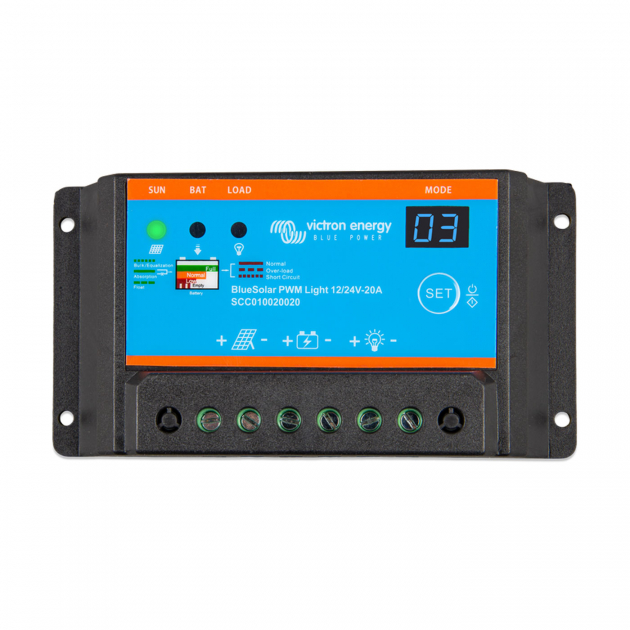 Solcelle regulator Victron BlueSolar PWM-Light 12/24V-20A
