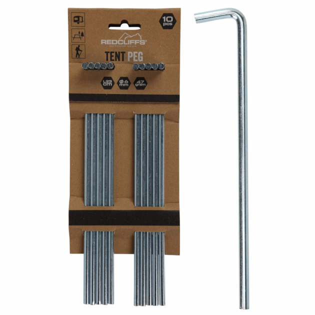 Teltpinner i Metall 10-Pack