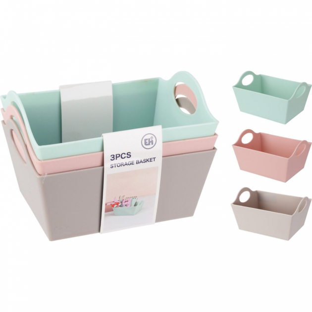 Oppbevaringskurv 3-pakning