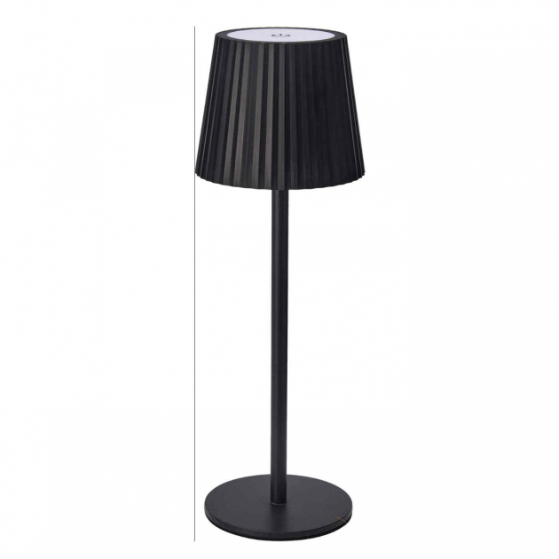 Bordlampe Svart Oppladbar