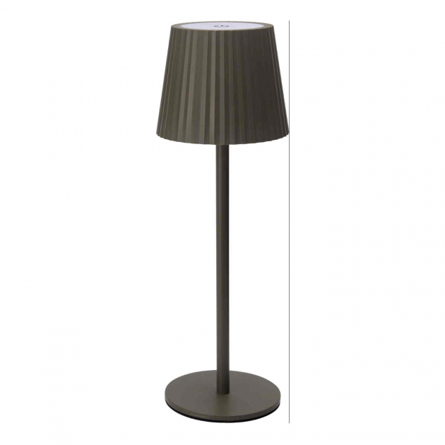 Bordlampe Gråbrun Oppladbar