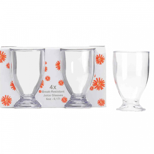 Flamefield Juiceglass Klar 4-pk