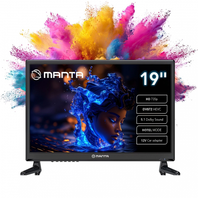 Manta LED-TV 19 tommer 12–230 V
