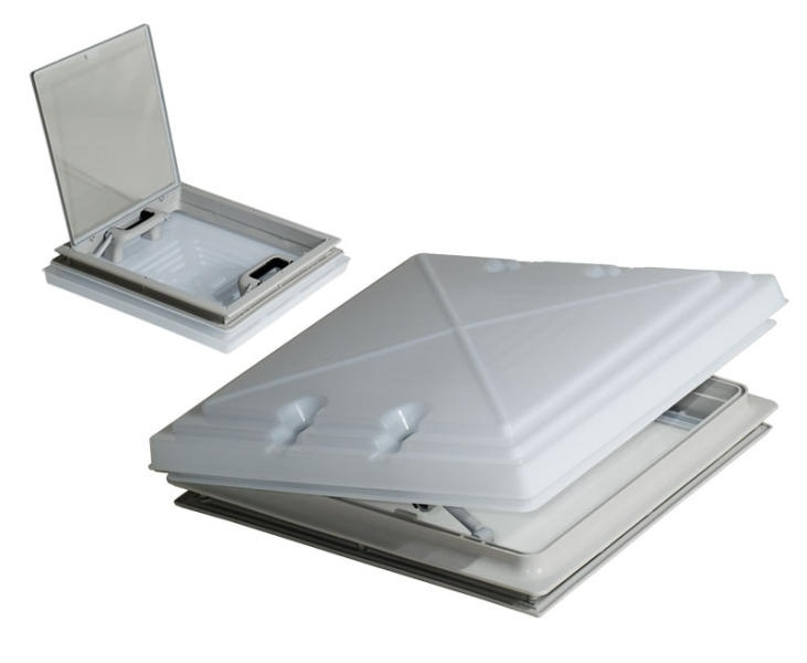Takluke MPK 40*40cm Grå ram i gruppen Campingvogn & Bobilt / Karosseri / Takluker / Takluker 40*40cm hos Campmarket (64280)