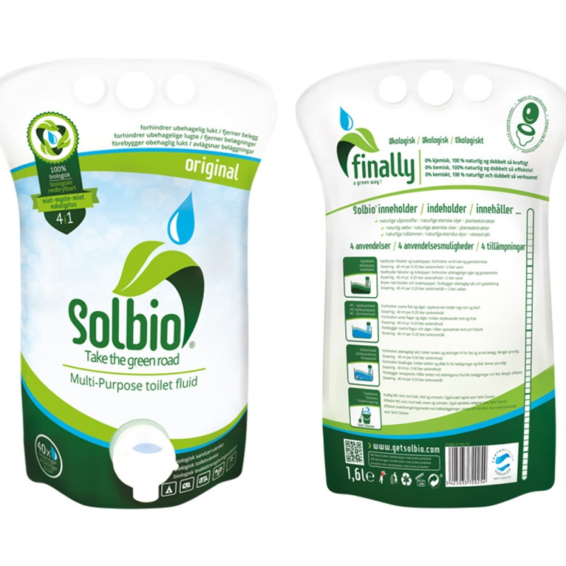 Solbio Biologisk Toalettrengjøringsvæske 1,6L i gruppen Vann & Sanitær / Kjemi & Tilbehør / Toalett/Tank-rengjøring & Tilbehør hos Campmarket (64507)