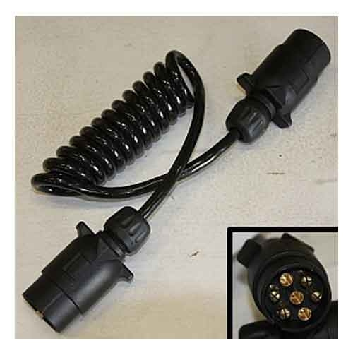 Spiralkabel 7*1,5mm 1,5m i gruppen Campingvogn & Bobilt / Chassis / Flyttehjelp/Koblingshjelp / Tilhengerkontakter hos Campmarket (65105)