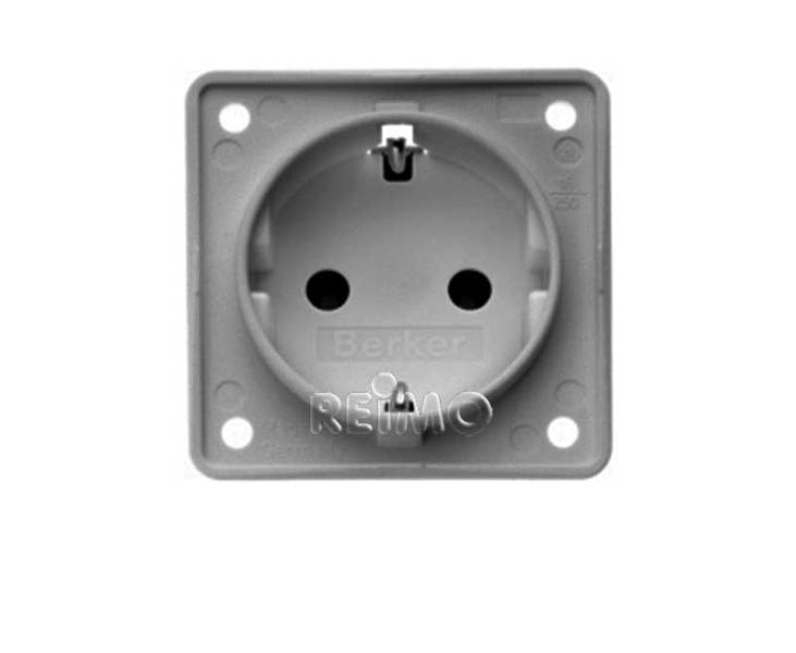 Berker Integro 230V Uttak Antrasitt Uten Lokk i gruppen Campingvogn & Bobilt / Elektronikk / Strømbryter & In/Utgang / Uttak 230V hos Campmarket (67467)